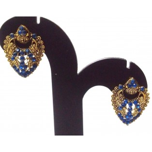 Golden Oxidized Earring Bali Jewelry Bollywoo Ethnic Imitation Drop Dangle EA106
